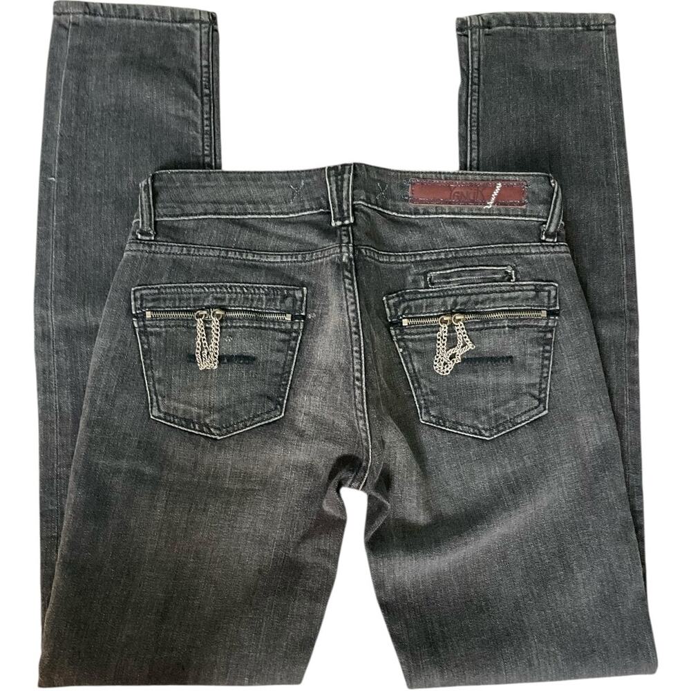 EUC Y2K Yanuk Skinny Staright Chain Pocket Low-Mid Rise Jeans Size 27